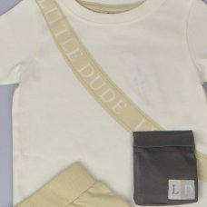 J33895: Baby Boys Little Dude T-Shirt & Jog Pant Outfit  (1-2 Years)